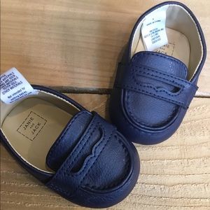 Janie and Jack Blue Baby Penny-loafers